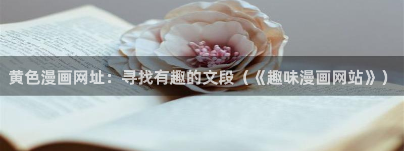 51漫画千金漫画大全免费观看：黄色漫画网址：寻找有趣的文段（《趣味漫画网站》）