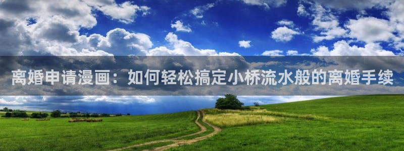 秘密51漫画网址：离婚申请漫画：如何轻松搞定小桥流水般的离婚手续